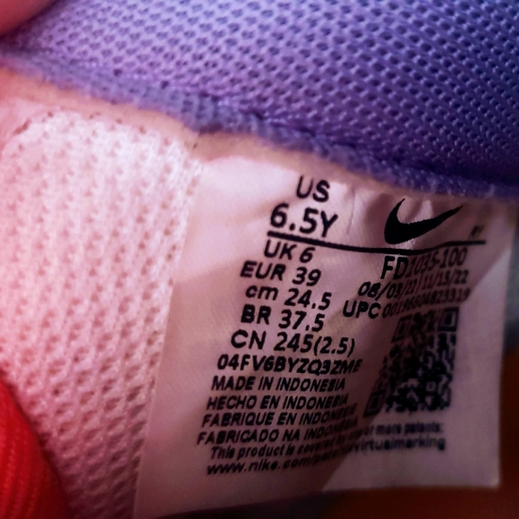 NIKE AIR FORCE 1 6.5Y = WOMEN'S 7.5-8 SPACE PURPLE - Picture 8 of 14